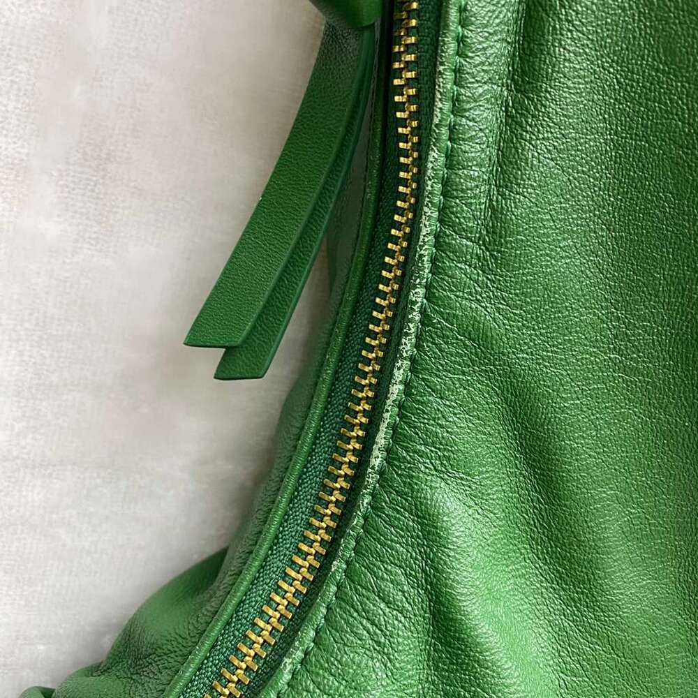 Anthropologie Women's Green Lambskin Leather Hobo - Picture 11 of 13